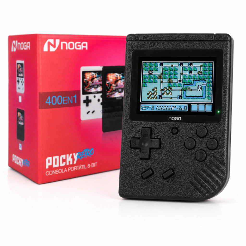 CONSOLA PORTATIL POCKY NOGA POCKYR8 ROJO 400 JUEGOS