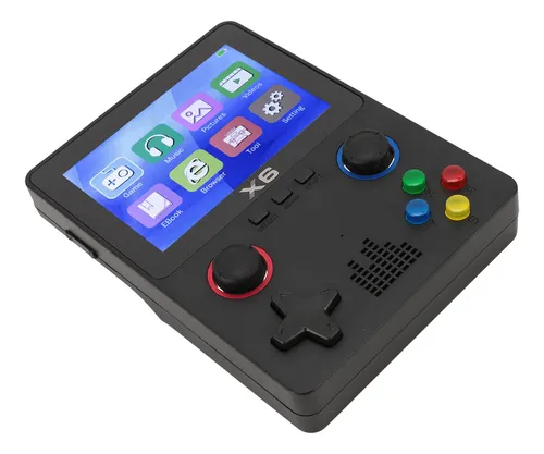 CONSOLA PORTÁTIL X6 MULTICONSOLA GBA/SFC/MD / 32GB NEGRA
